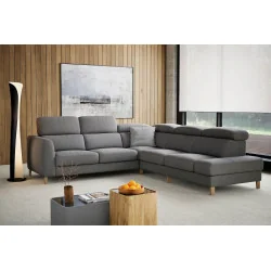 coltar extensibil Boston 2,5F-E-1-1HT/BK t cu tetiere reglabile