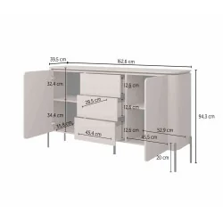 comoda BELLO 2 usi 3 sertare - cote