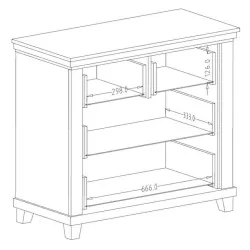 Comoda Evora 4 sertare dimensiuni