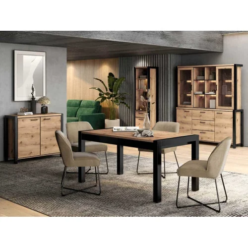 masă dining extensibilă Activ cu scaune Loft