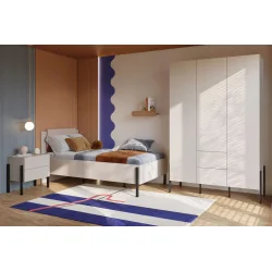 set mobilier Juko - pat + noptiera + dulap haine
