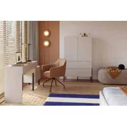 Dulap Juko 94 cm + birou-toaleta machiaj + scaun Silla + taburet Dulap Juko 94 cm + birou-toaleta machiaj + scaun Silla + taburet