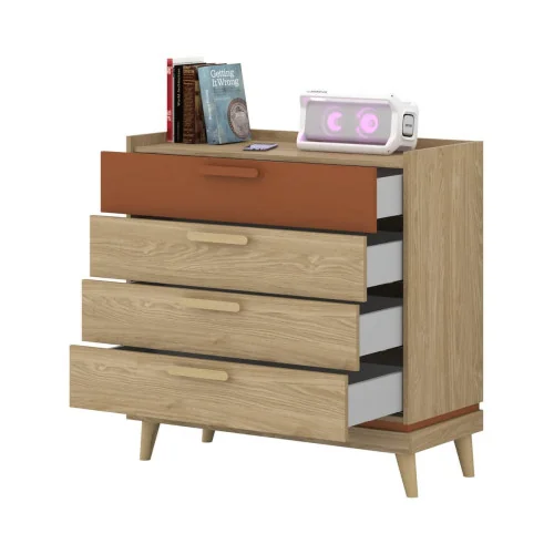 Comoda Scandi 4 sertare deschise