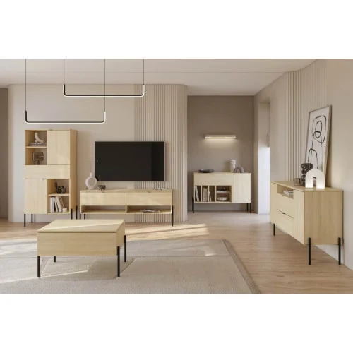 set mobilier ORE - stejar Lindberg complet (carcasă + fețe sertar)