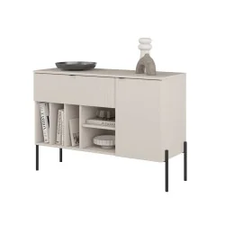 comoda ORE 105 cm cașmir carcasa / cașmir riflat fața sertar / cașmir ușa
