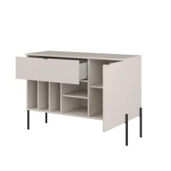 comoda ORE 105 cm deschisă - cașmir carcasa / cașmir riflat fața sertar / cașmir ușa