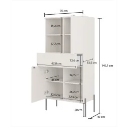 comoda ORE - h 150 cm - cote