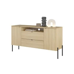 comoda ORE 2 usi 2 sertare - stejar Lindberg complet