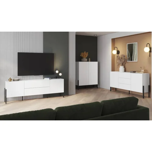 set mobilier living Juko culoare cașmir comoda TV + comode