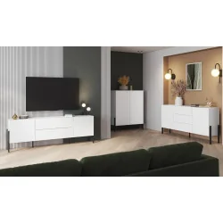 set mobilier living Juko culoare cașmir comoda TV + comode