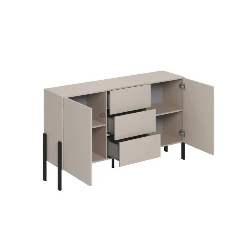 Comoda Juko 2 uși 3 sertare deschise lungime 154 cm