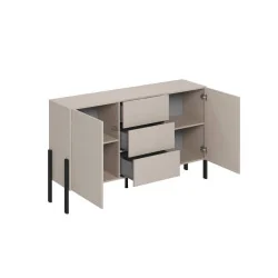 Comoda Juko 2 uși 3 sertare deschise lungime 154 cm