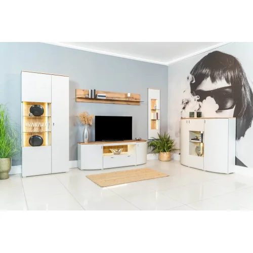 set mobilier Sambuca comoda TV 2 uși, 2 sertare + etajere vitrină + bar