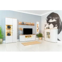 set mobilier Sambuca comoda TV 2 uși, 2 sertare + etajere vitrină + bar