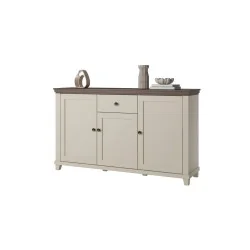 comoda Evora 3 usi 1 sertar - bej deschis (light) + stejar dunin