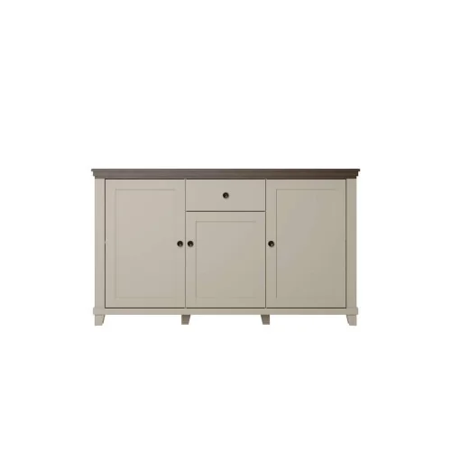 comoda Evora cu 3 usi, 1 sertar - bej deschis (light) + stejar dunin