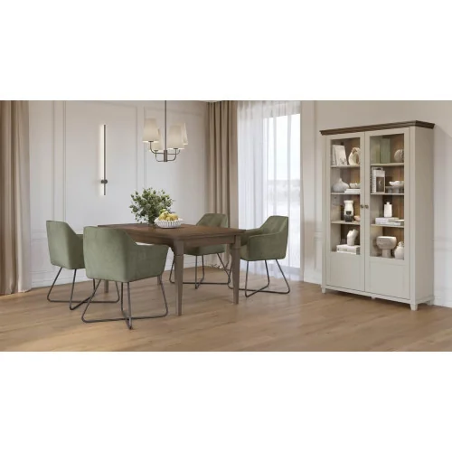 set mobila living Evora - bej deschis (light) + stejar dunin