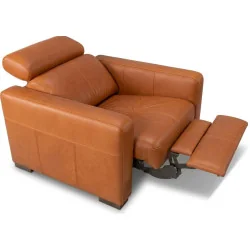 fotoliu recliner Ergo din piele cognac