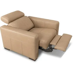 fotoliu recliner Ergo din piele bej