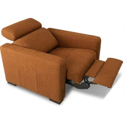 fotoliu recliner Ergo din stofă cognac