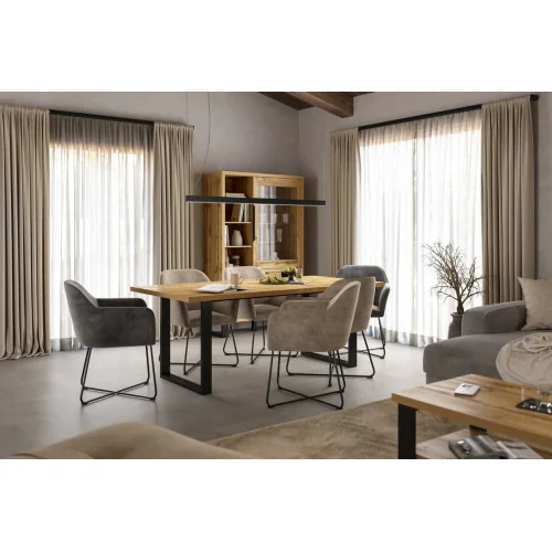 set mobila living Halle - masa + etajera + scaune Scarlet