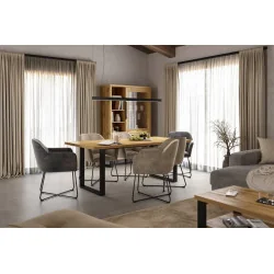 set mobila living Halle - masa + etajera + scaune Scarlet