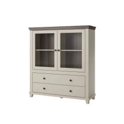 comoda Evora 2 usi 2 sertare - bej deschis (light) + stejar dunin