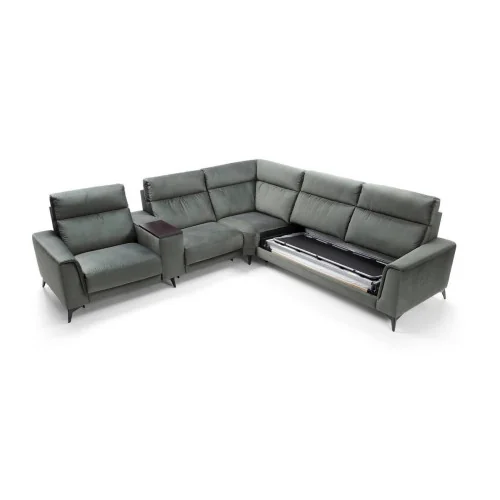 coltare Legato extensibile din piele naturala cu recliner electric
