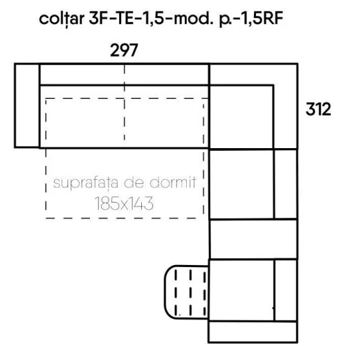 dimensiuni coltar Legato
